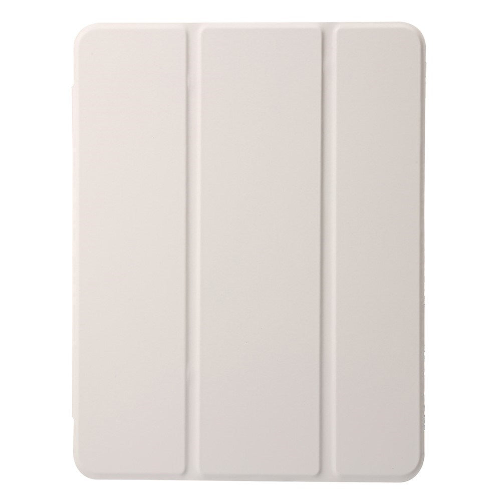 EIDERWOOD iPad 11" (2025) / iPad 10.9" (2024/2022) Tri-Fold Kunst Læder Cover m. Apple Pencil Holder - Creme