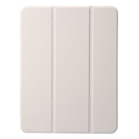 EIDERWOOD iPad 11" (2025) / iPad 10.9" (2024/2022) Tri-Fold Kunst Læder Cover m. Apple Pencil Holder - Creme