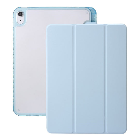 EIDERWOOD iPad 11" (2025) / iPad 10.9" (2024/2022) Tri-Fold Kunst Læder Cover m. Apple Pencil Holder - Lyseblå