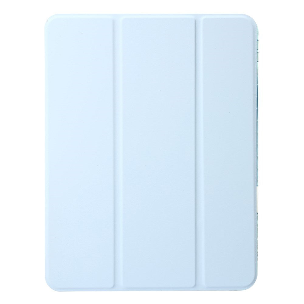 EIDERWOOD iPad 11" (2025) / iPad 10.9" (2024/2022) Tri-Fold Kunst Læder Cover m. Apple Pencil Holder - Lyseblå