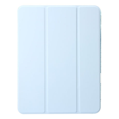 EIDERWOOD iPad 11" (2025) / iPad 10.9" (2024/2022) Tri-Fold Kunst Læder Cover m. Apple Pencil Holder - Lyseblå