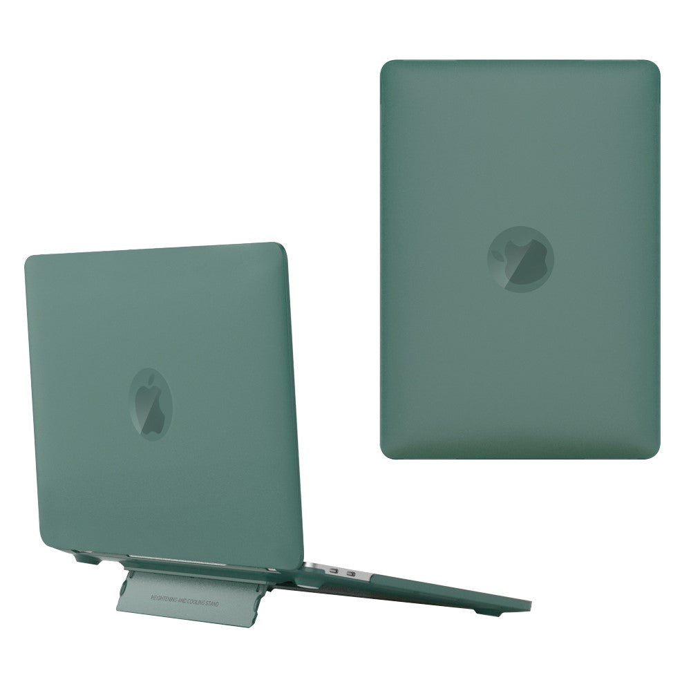 Macbook Air 13 (2018-2020) Plastik Cover m. Kickstand - Mat Frosted Grøn