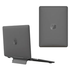 Macbook Pro 13 (2016-2022) Plastik Cover m. Kickstand - Mat Frosted Sort