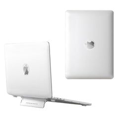Macbook Pro 13 (2016-2022) Plastik Cover m. Kickstand - Mat Frosted Hvid