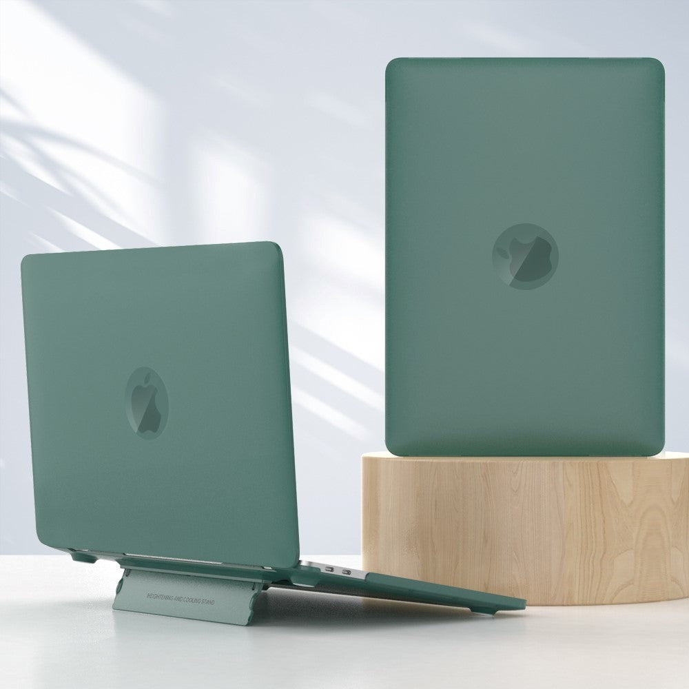 Macbook Pro 13 (2016-2022) Plastik Cover m. Kickstand - Mat Frosted Grøn
