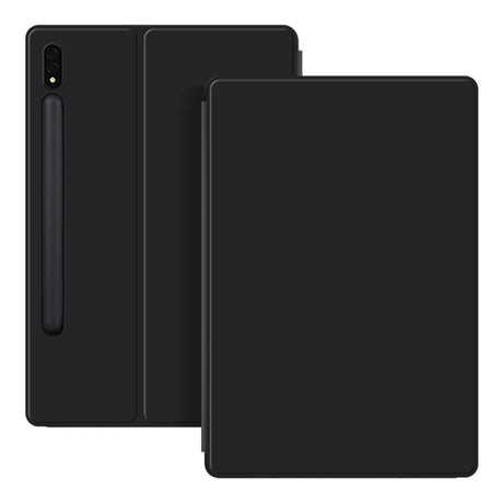 EIDERWOOD Samsung Galaxy Tab S8 / S7 Kunstlæder Flip Cover m. Pen Holder - Sort
