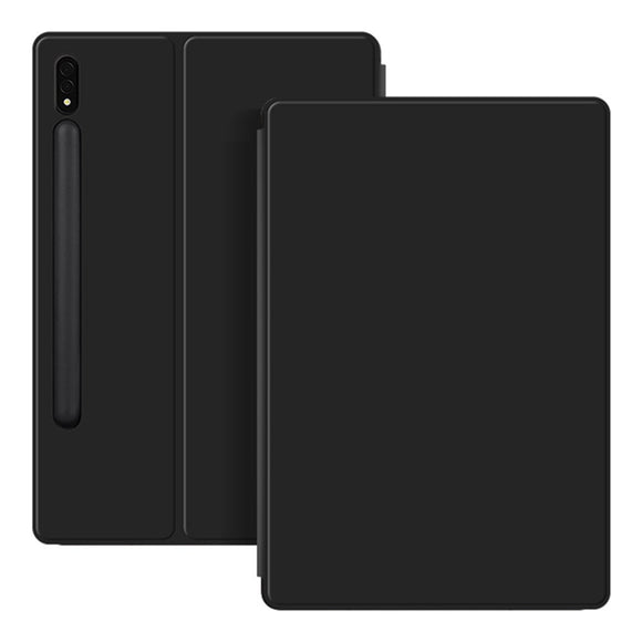 EIDERWOOD Samsung Galaxy Tab S8 / S7 Kunstlæder Flip Cover m. Pen Holder - Sort