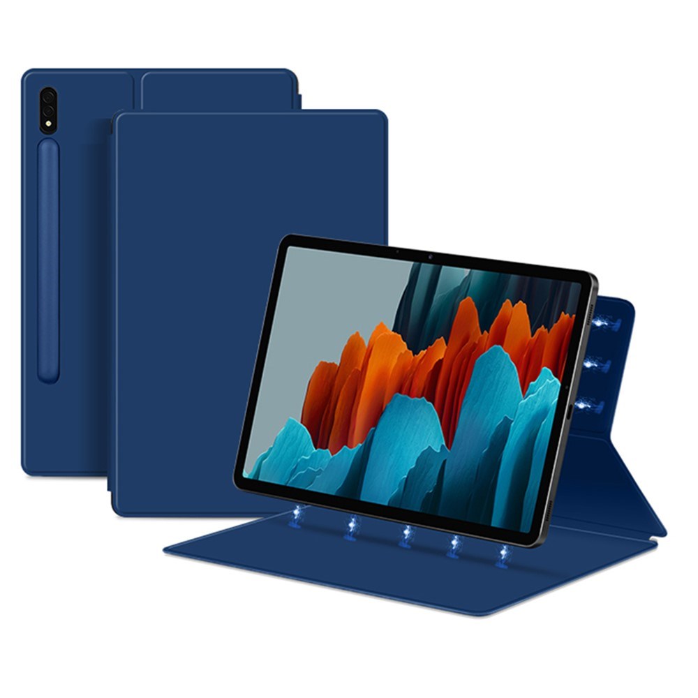 EIDERWOOD Samsung Galaxy Tab S8 / S7 Kunstlæder Flip Cover m. Pen Holder - Blå