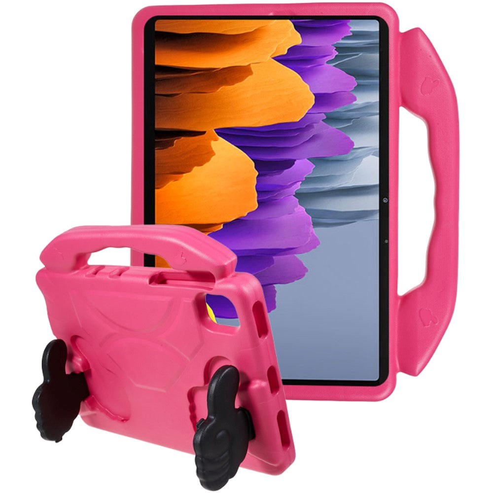 Samsung Galaxy Tab S9 / S8 / S7 / Xiaomi Pad 5 Børne cover - Thumb Kickstand Cover - Lyserød