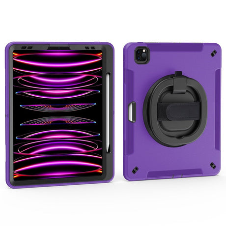 EIDERWOOD iPad Air 13" (2026 / 2025 / 2024) / Pro 12.9" (2022 / 2021 / 2020 / 2018) Håndværker Cover med Apple Pencil Holder & Skulderstrop - Lilla