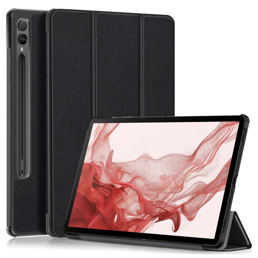 Samsung Galaxy Tab S9 Tri-Fold Læder Cover m. Standerfunktion - Sort