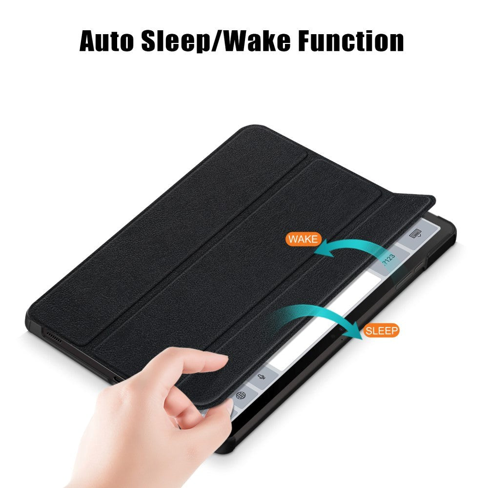 Samsung Galaxy Tab S9 Tri-Fold Læder Cover m. Standerfunktion - Sort