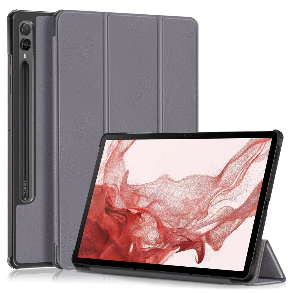 Samsung Galaxy Tab S9 Tri-Fold Læder Cover m. Standerfunktion - Grå