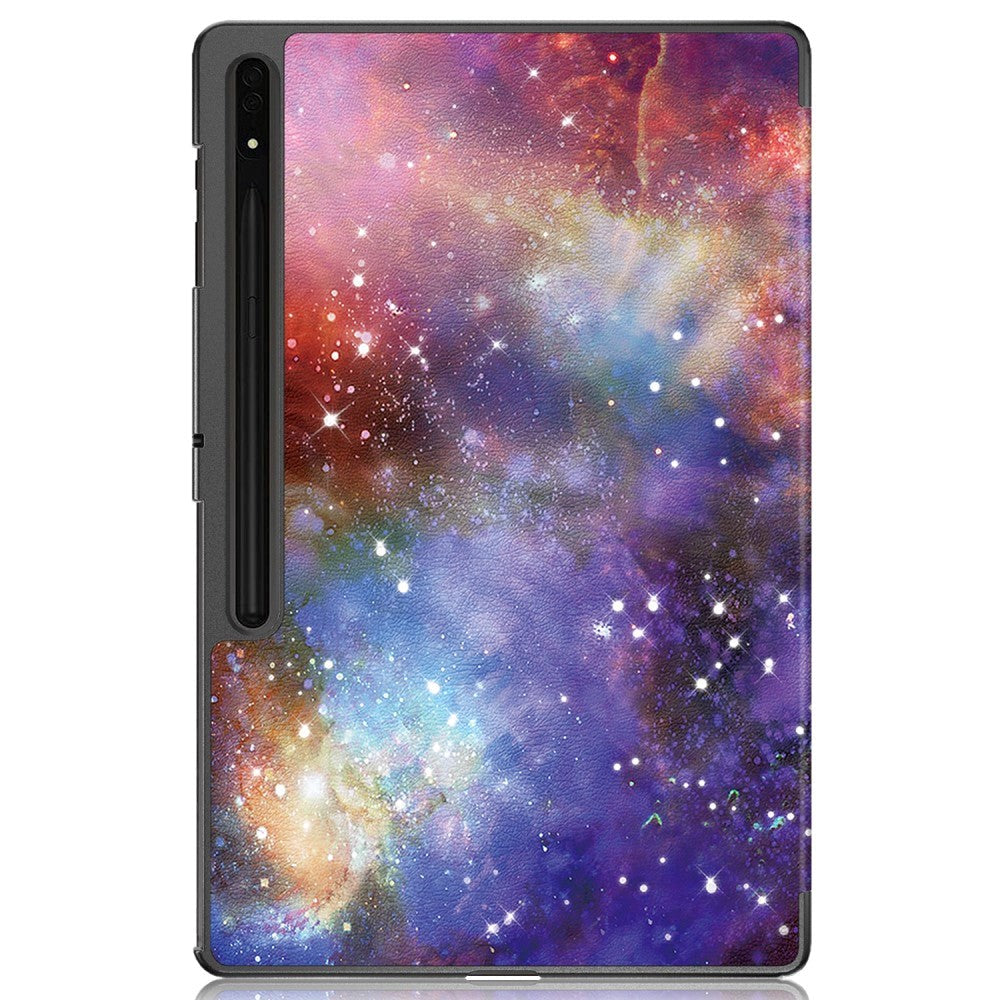 Samsung Tab S9 Ultra Tri-Fold Kunstlæder Cover - Galakse