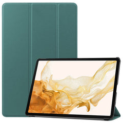 Samsung Galaxy Tab S9+ (Plus) Tri-Fold Læder Cover m. Pencil Holder - Mørkegrøn