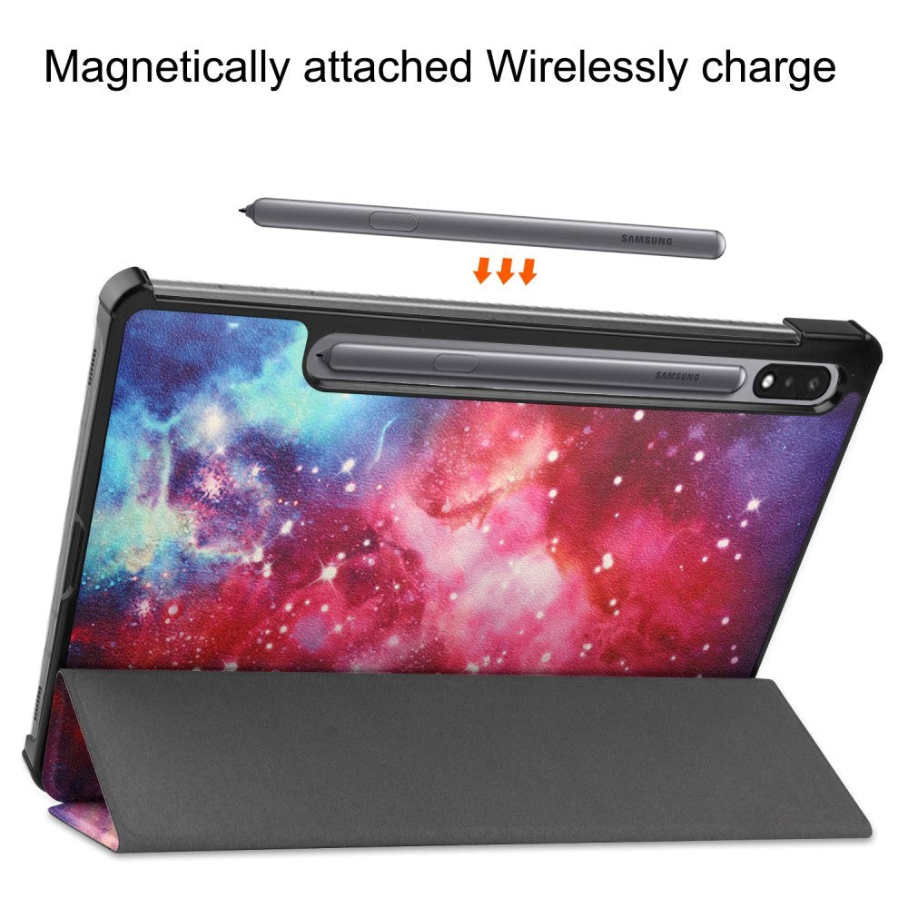 Samsung Galaxy Tab S9 Læder Cover m. Pencil Holder - Galakse