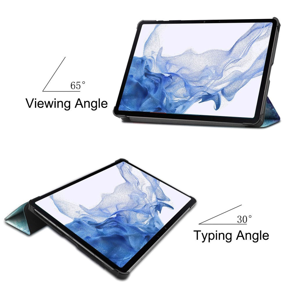 Samsung Galaxy Tab S9 Læder Cover m. Pencil Holder - Galakse