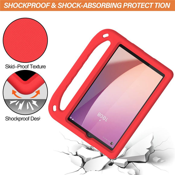 EIDERWOOD Lenovo Tab M8 (4. Gen.) Børne Cover m. Håndtag & Ståfunktion - Rød