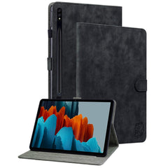 Samsung Galaxy Tab S9 Blødt Læder Cover m. Ståfunktion & Kortholder - Sort