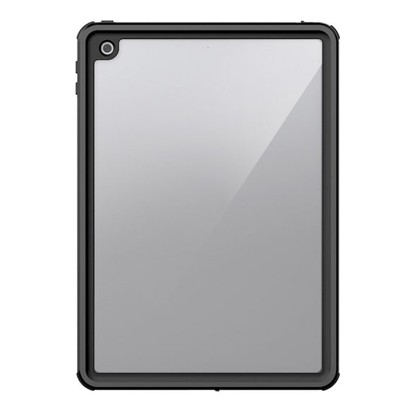 iPad 10.2" (2021 / 2020 / 2019) Vandtæt Håndværker Cover m. skærmbeskyttelse - Gennemsigtig / Sort