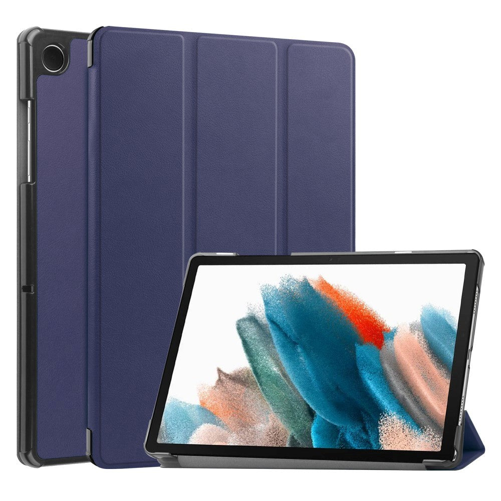 Samsung Galaxy Tab A9 Tri-Fold Læder Cover m. Ståfunktion - Mørkeblå