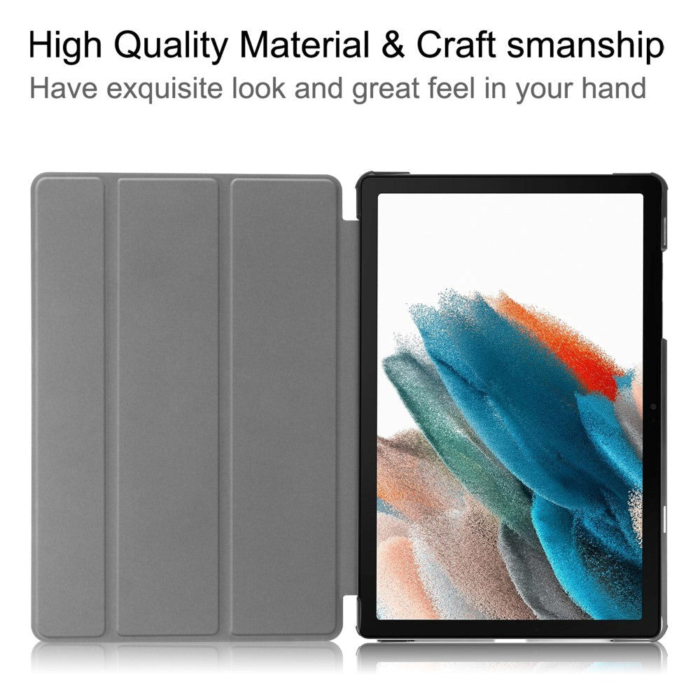 Samsung Galaxy Tab A9 Tri-Fold Læder Cover m. Ståfunktion - Mørkeblå