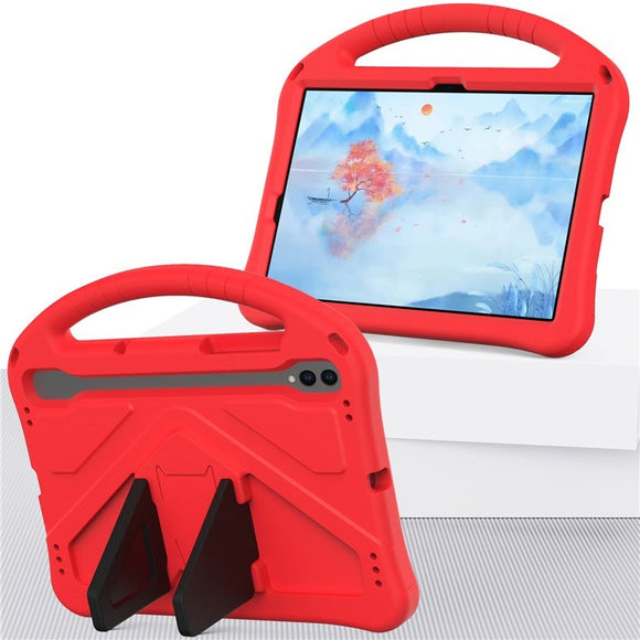 EIDERWOOD Samsung Galaxy Tab S9 / S8 / S7 Børne Cover m. Håndtag & Ståfunktion - Rød