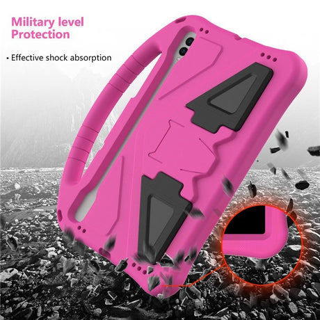 EIDERWOOD Samsung Galaxy Tab S9 / S8 / S7 Børne Cover m. Håndtag & Ståfunktion - Lyserød