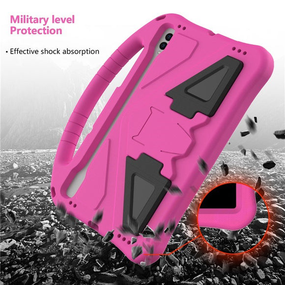 EIDERWOOD Samsung Galaxy Tab S9 / S8 / S7 Børne Cover m. Håndtag & Ståfunktion - Lyserød