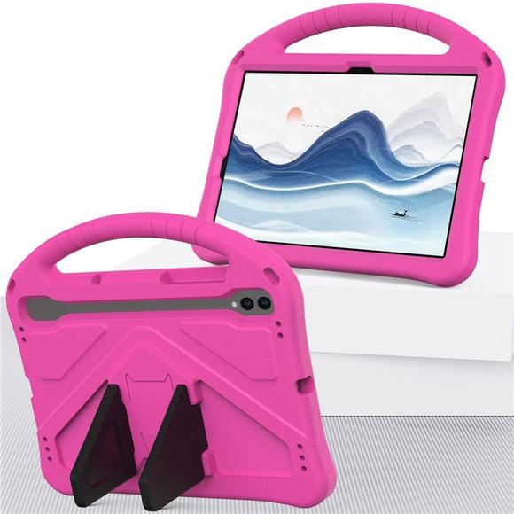 EIDERWOOD Samsung Galaxy Tab S9 / S8 / S7 Børne Cover m. Håndtag & Ståfunktion - Lyserød