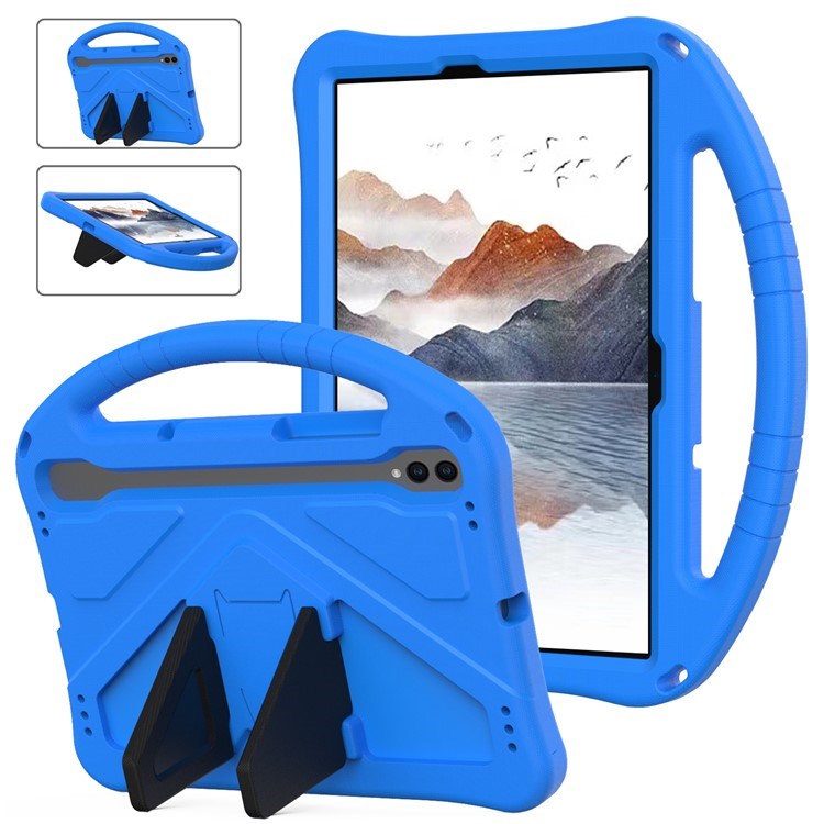 EIDERWOOD Samsung Galaxy Tab S9 / S8 / S7 Børne Cover m. Håndtag & Ståfunktion - Blå