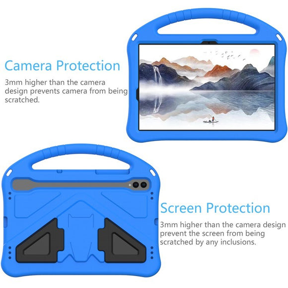 EIDERWOOD Samsung Galaxy Tab S9 / S8 / S7 Børne Cover m. Håndtag & Ståfunktion - Blå