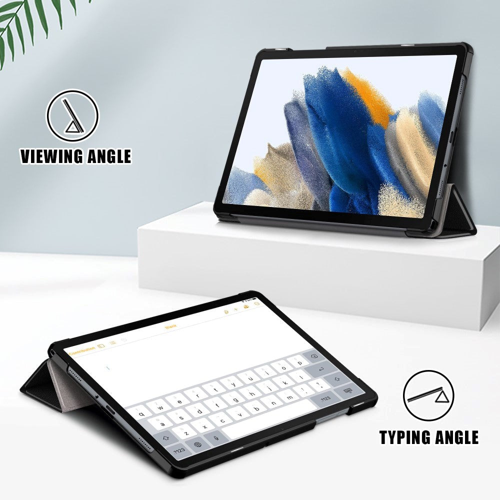 Samsung Galaxy Tab A9+ (Plus) FE Tri-Fold Kunstlæder Cover - Sort