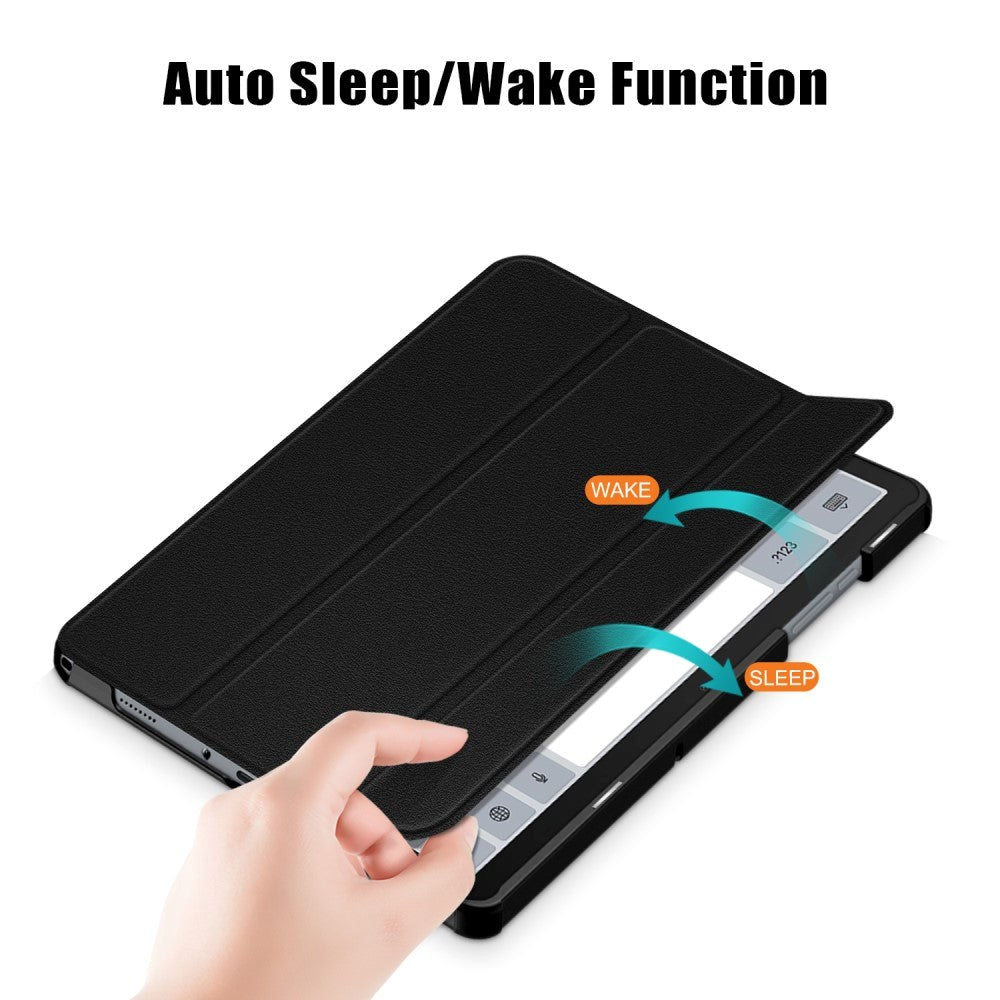 Samsung Galaxy Tab A9+ (Plus) FE Tri-Fold Kunstlæder Cover - Sort