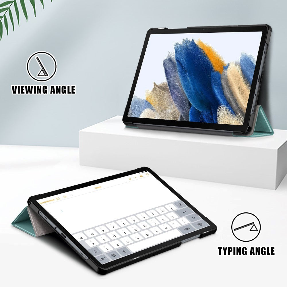 Samsung Galaxy Tab A9+ (Plus) FE Tri-Fold Kunstlæder Cover - Turkis