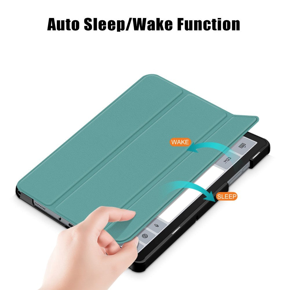 Samsung Galaxy Tab A9+ (Plus) FE Tri-Fold Kunstlæder Cover - Turkis