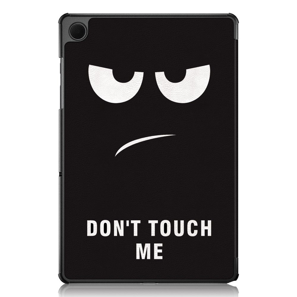 Samsung Galaxy Tab A9+ (Plus) Tri-Fold Kunstlæder Cover m. Vågeblus Funktion - "Don't Touch Me"