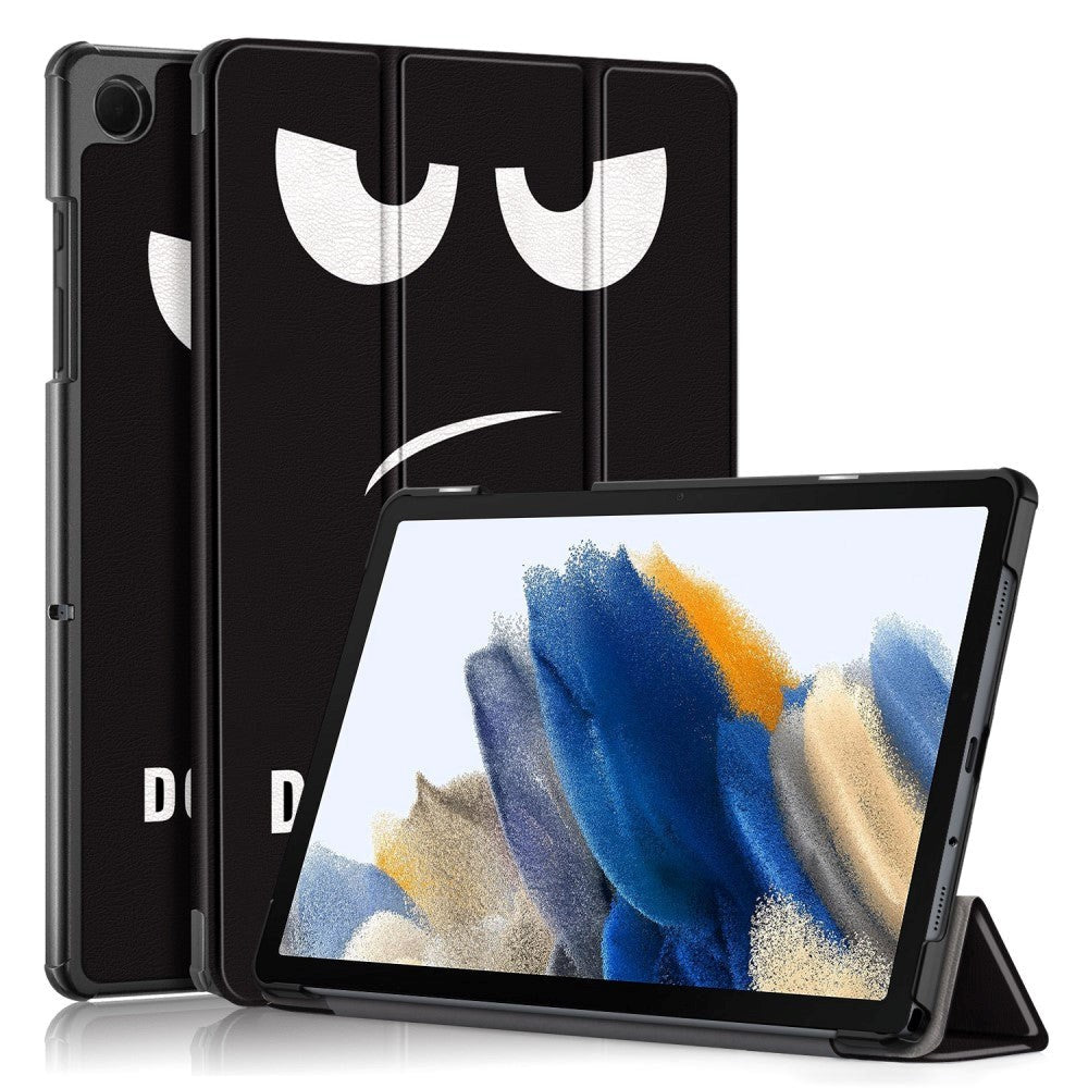 Samsung Galaxy Tab A9+ (Plus) Tri-Fold Kunstlæder Cover m. Vågeblus Funktion - "Don't Touch Me"