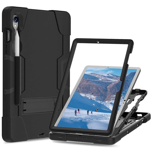 Samsung Galaxy Tab S9 / S9 FE Håndværker Cover m. Kickstand & Penholder - Sort