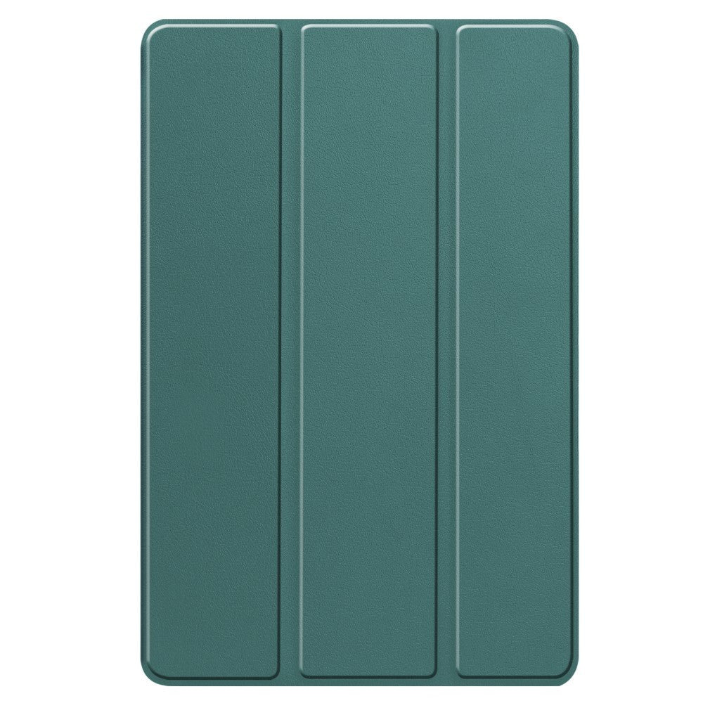 Lenovo Tab P12 Magnetisk Tri-Fold Læder Cover m. Pencil Holder - Grøn
