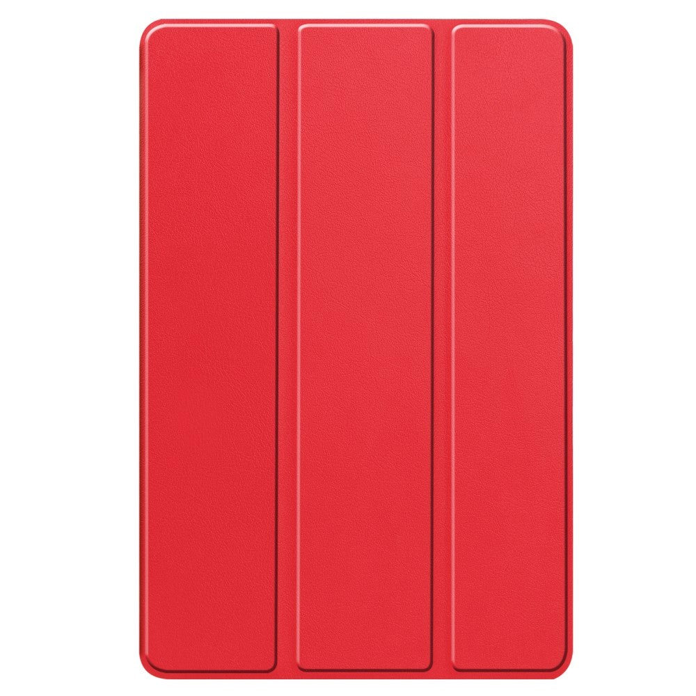 Lenovo Tab P12 Magnetisk Tri-Fold Læder Cover m. Pencil Holder - Rød