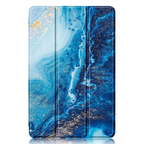 Lenovo Tab P12 Tri-Fold Kunstlæder Cover m. Pen Holder  - Vand
