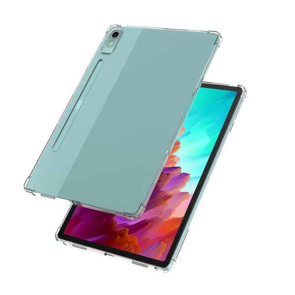 Lenovo Tab P12 Fleksibelt Plastik Cover m. Pencil Holder - Gennemsigtig