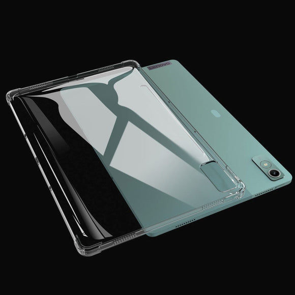 Lenovo Tab P12 Fleksibelt Plastik Cover m. Pencil Holder - Gennemsigtig