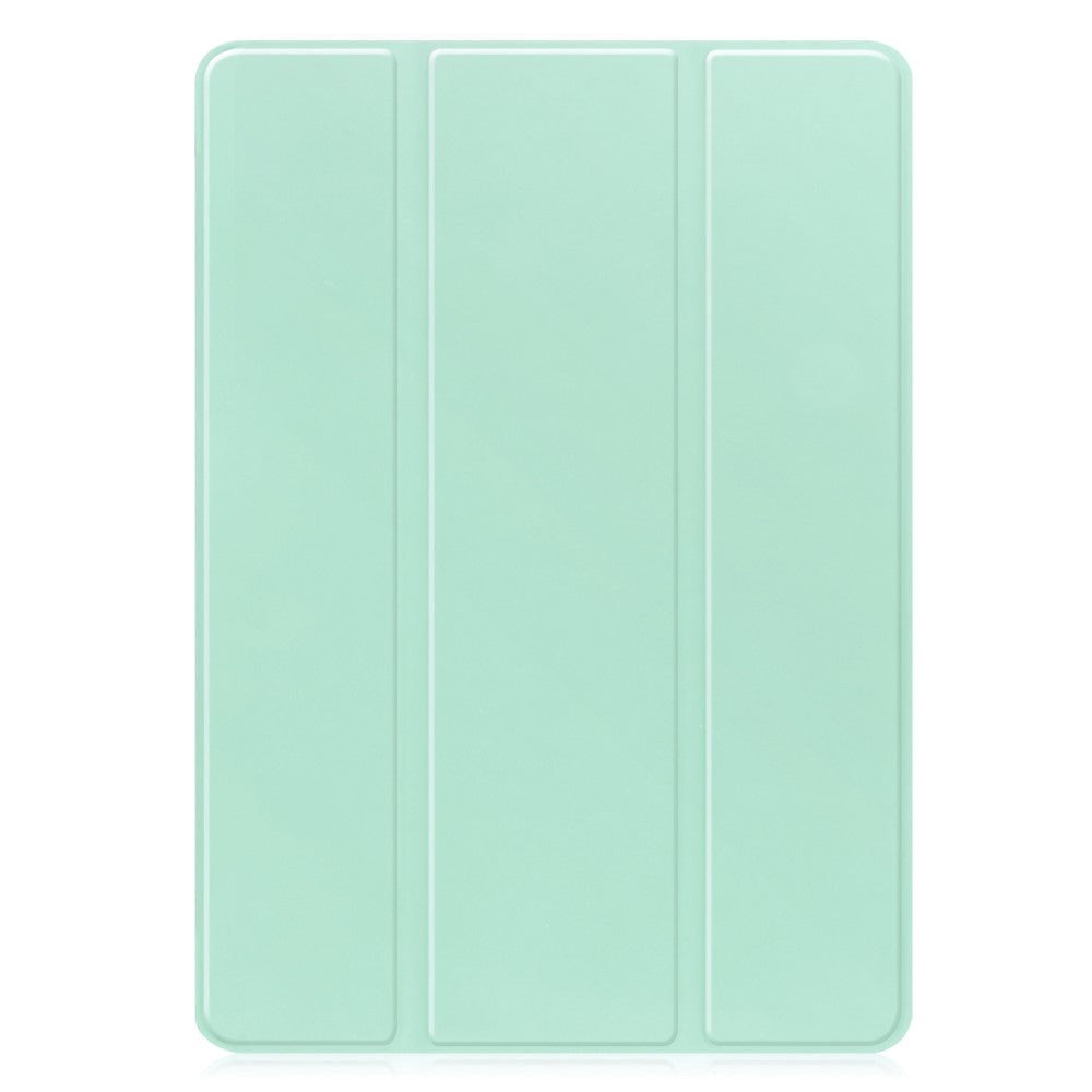 Samsung Galaxy Tab S10 FE / S9 FE Magnetisk Tri-Fold Læder Cover m. Pencil Holder - Mintgrøn