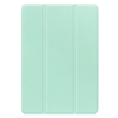Samsung Galaxy Tab S10 FE / S9 FE Magnetisk Tri-Fold Læder Cover m. Pencil Holder - Mintgrøn