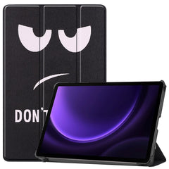 Samsung Galaxy Tab S10 FE / S9 FE Tri-Fold Kunstlæder Cover m. Pen Holder - "Don't Touch Me"