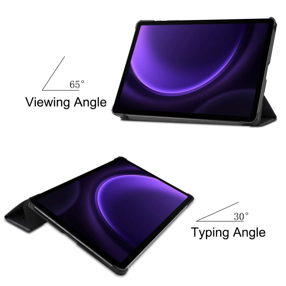 Samsung Galaxy Tab S10 FE / S9 FE Tri-Fold Kunstlæder Cover m. Pen Holder - "Don't Touch Me"