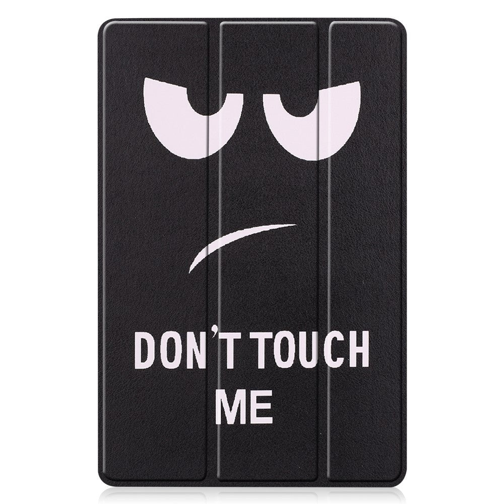 Samsung Galaxy Tab S10 FE / S9 FE Tri-Fold Kunstlæder Cover m. Pen Holder - "Don't Touch Me"