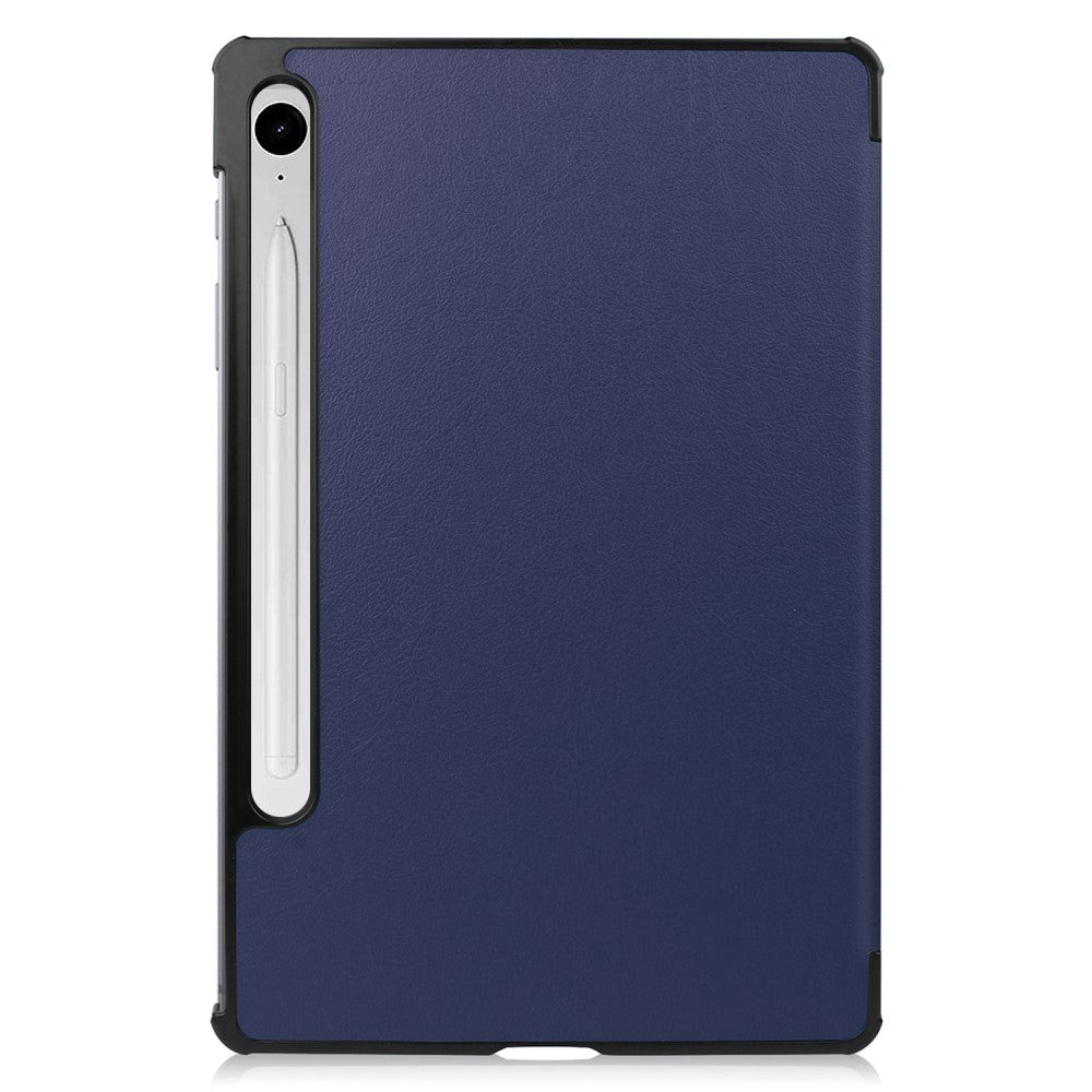 Samsung Galaxy Tab S9 FE Tri-Fold Kunstlæder Cover - Blå